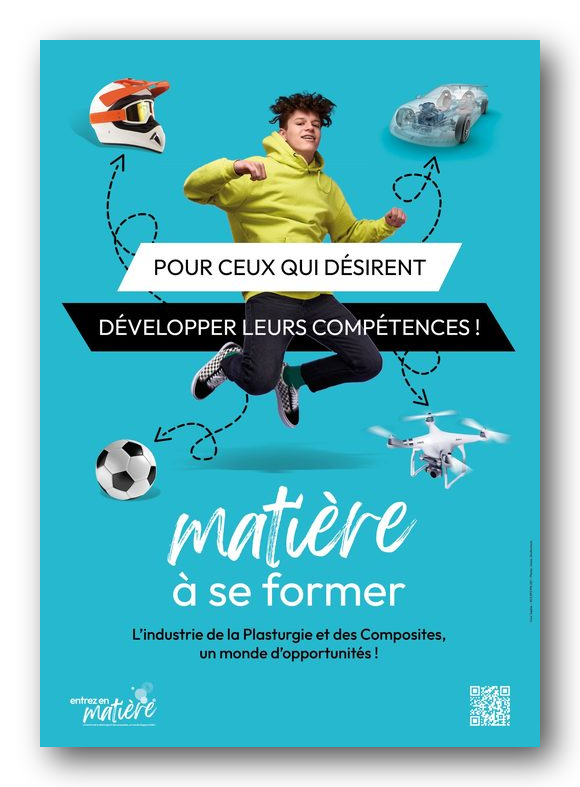 Affiche attractivité branche plasturgie - formation professionnelle