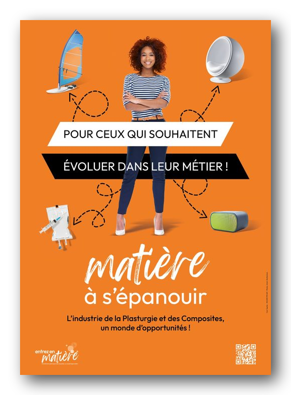 Affiche campagne Entrez en matière - valorisation métiers plasturgie