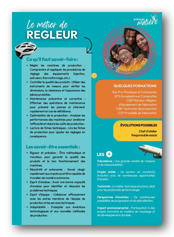 Fiche métier Régleur plasturgie verso - formation et perspectives
