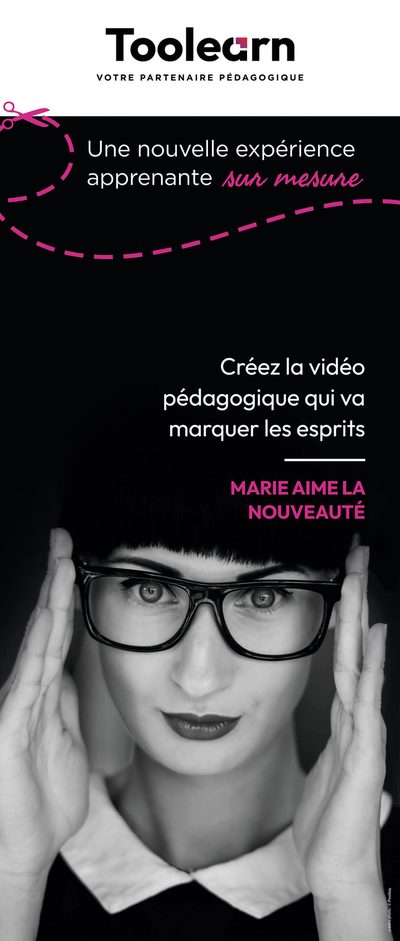 Kakémono salon professionnel Toolearn - concept apprenant Marie