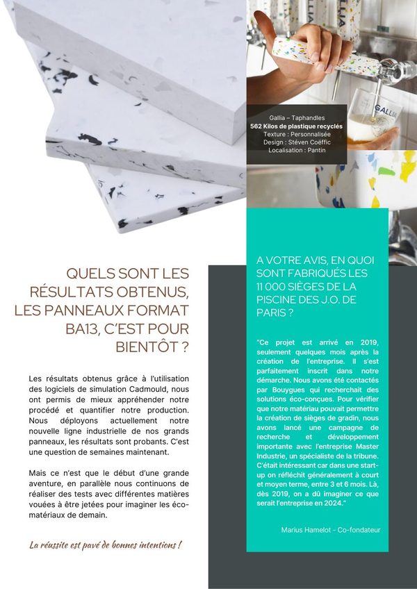 Article Le Pavé - résultats panneaux BA13 éco-matériaux